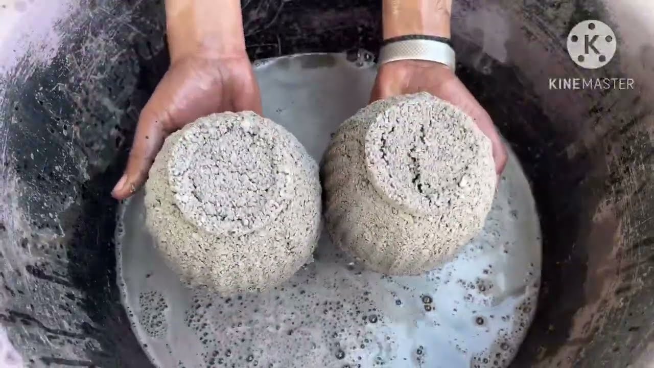 Full gritty sand cement crumbling in water 💦 #asmr 
