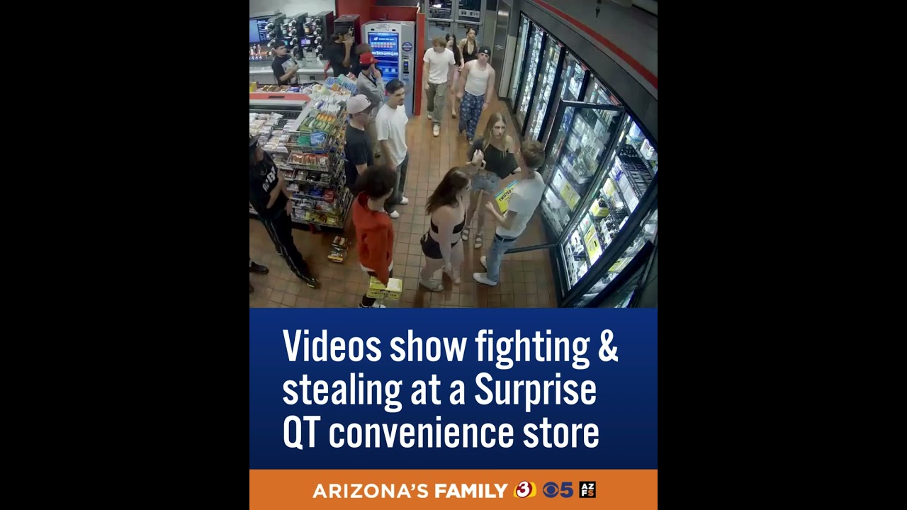 Videos show fighting and stealing at Surprise QT convenience store #azfamily #arizona #localnews