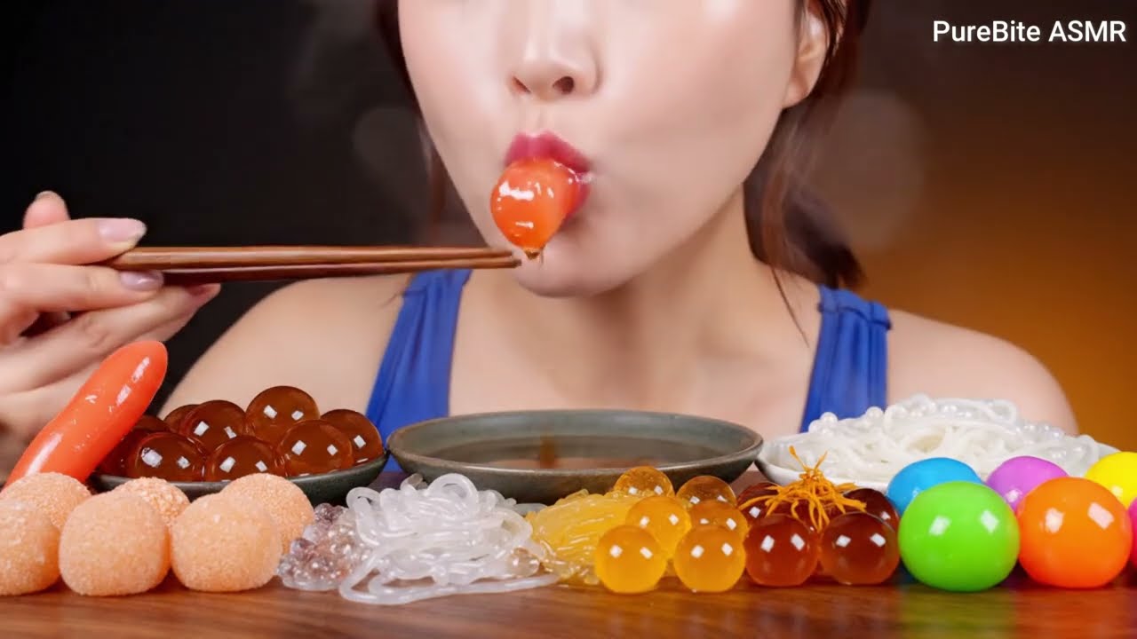 Neon Jelly Orb | Futuristic Mukbang ASMR