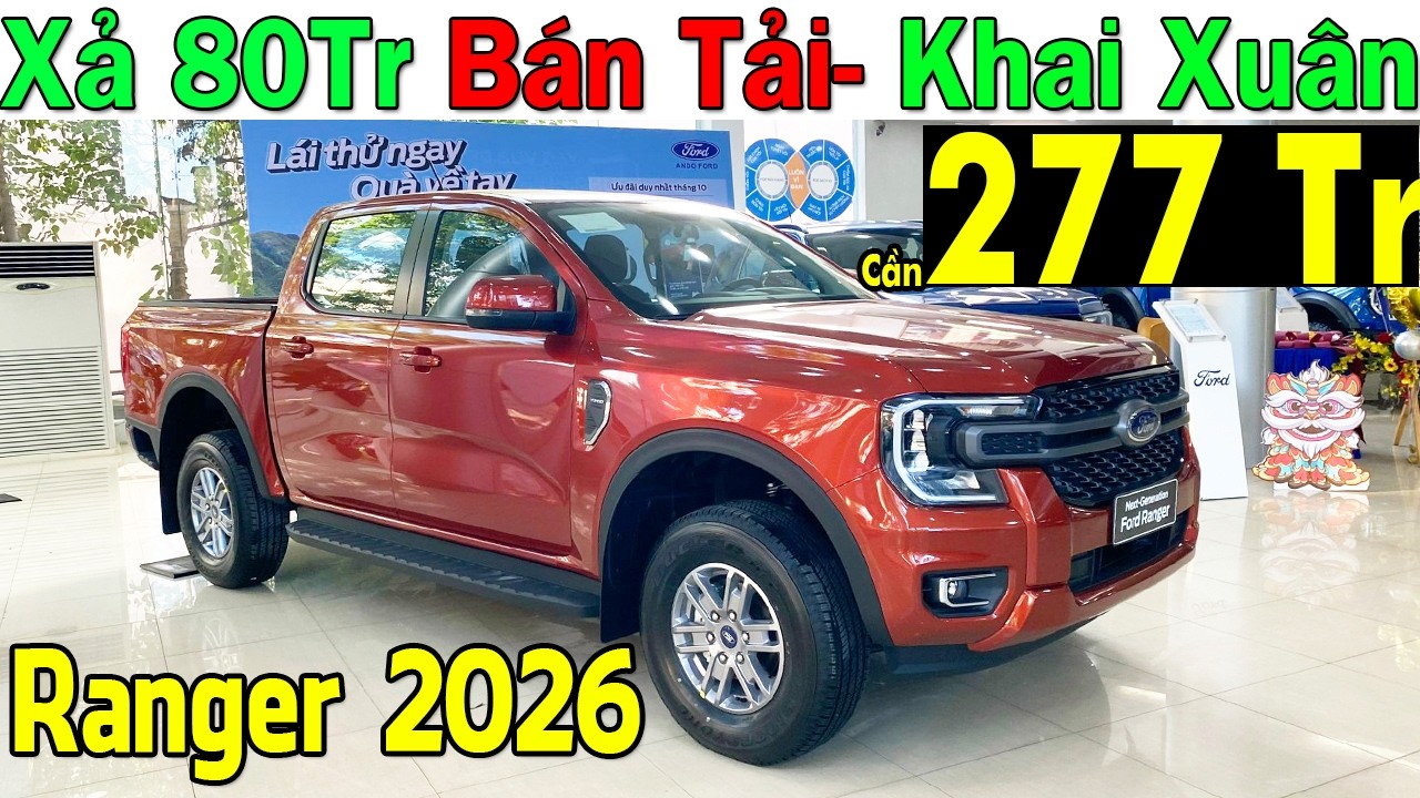 ✅Khuyến Mại Đầu Xuân Bán Tải Ford Ranger Giảm Đến 90Tr| Giá Lăn Bánh Ford Ranger Mới  | Topcarvn