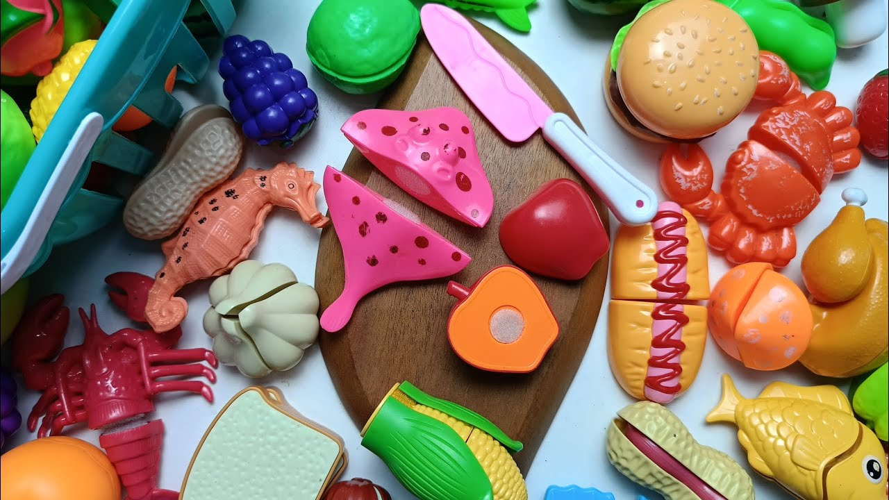 Satisfying Asmr Cuts Fruit, Vegetables, Sea  nimals, There are Cron, Apple, Stingray | Video #285