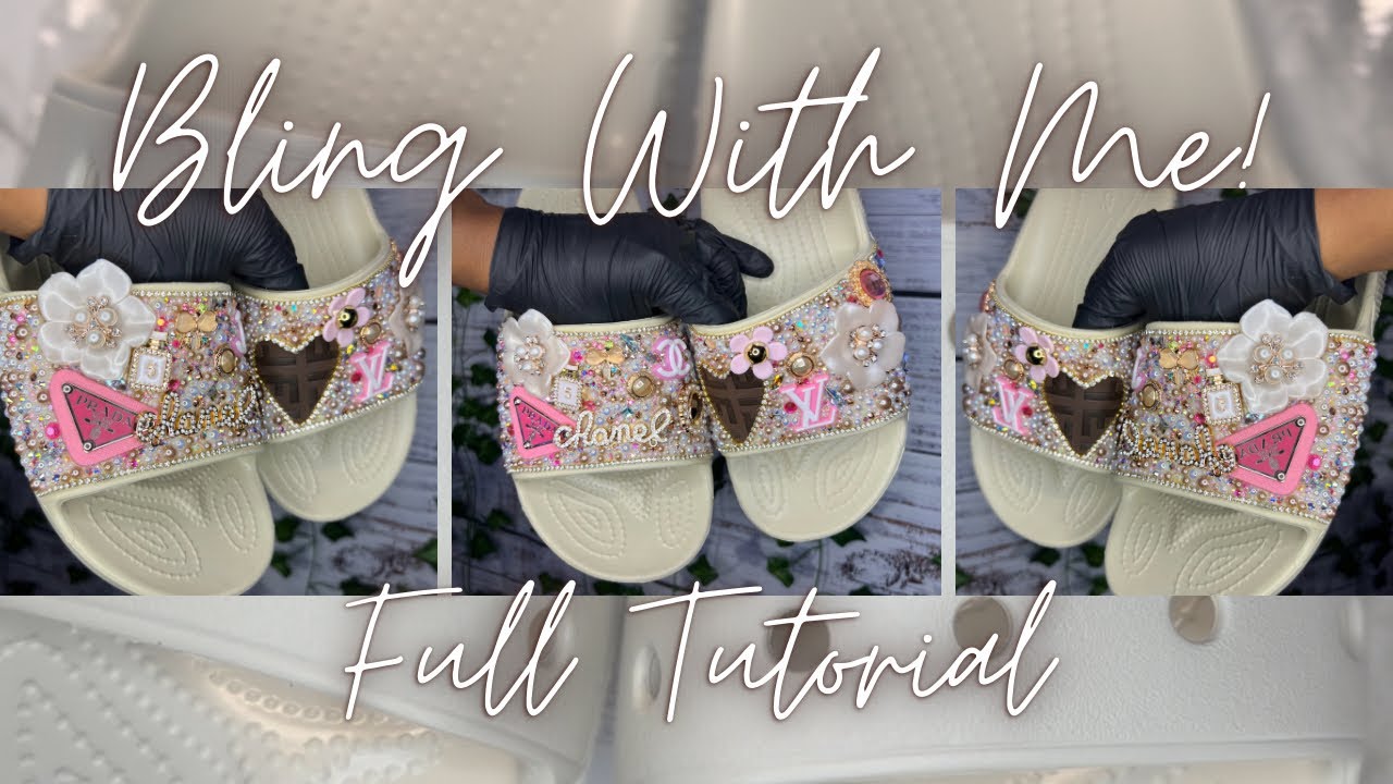 BLING MY WAY: Crocs Slides Tutorial | Bling Crocs 💎✨