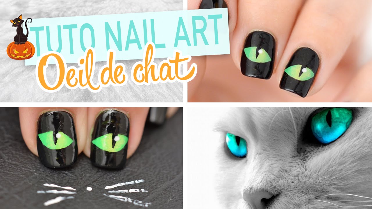 Nail art Halloween ♡ Oeil de chat
