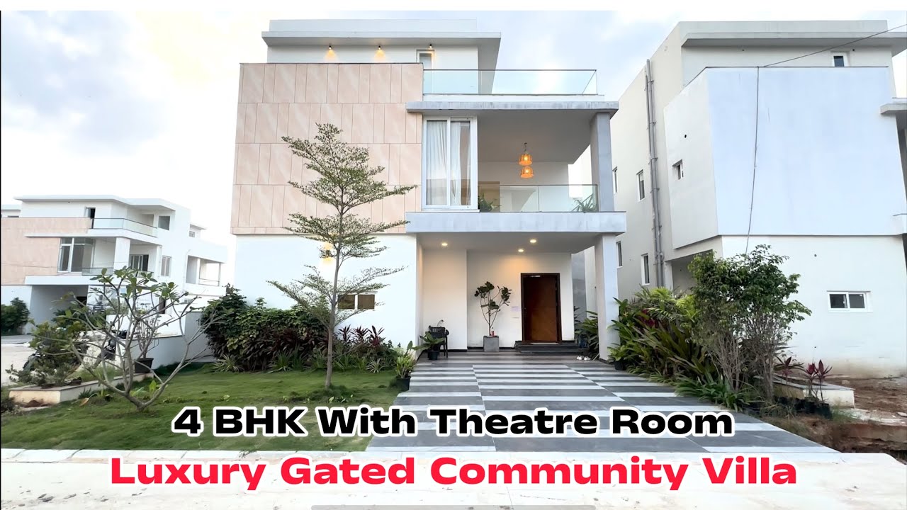 || 274 sq yards || 4 BHK + Home Theatre Room Triplex Villa for sale in Gated Community, Hyderabad 