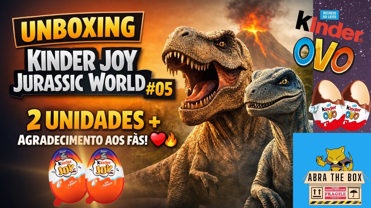 🦖📦 UNBOXING KINDER JOY JURASSIC WORLD #05 | 2 UNIDADES + AGRADECIMENTO AOS FÃS! ❤️🔥