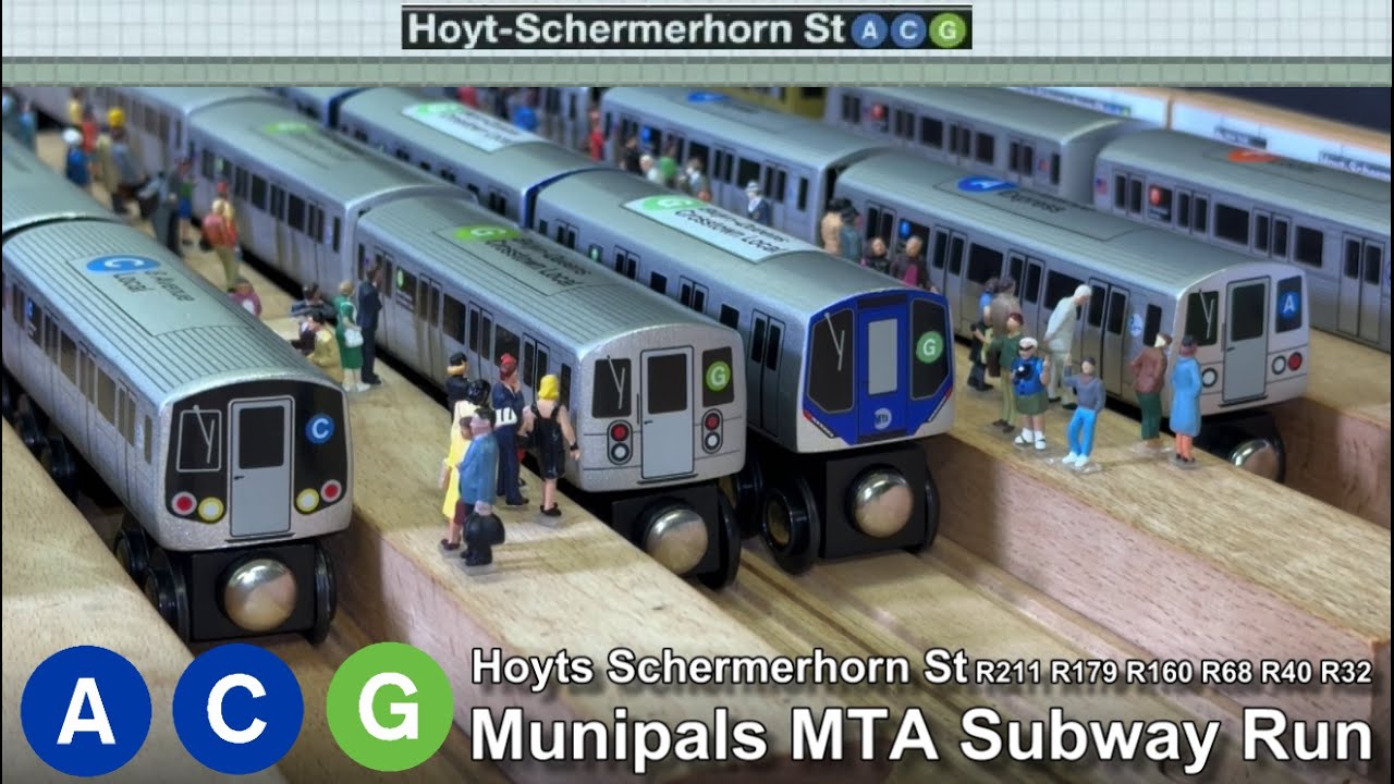 Munipals MTA R211 G Train Hoyts Schermerhorn Street Subway Run REMASTERED R179 R160 R68 R40 R32