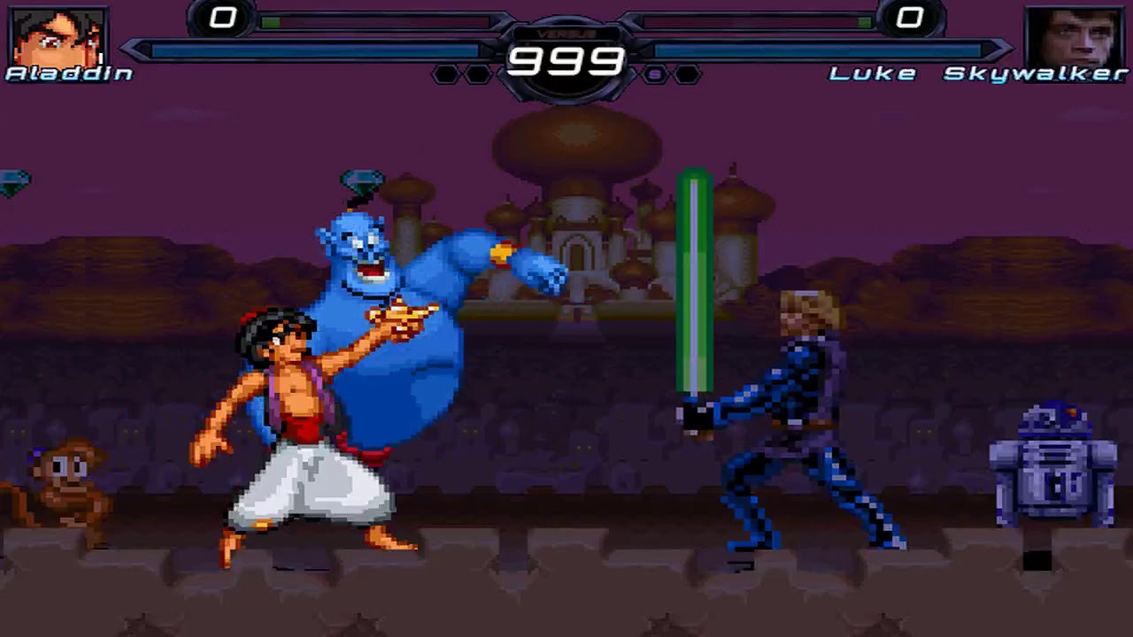 NICK54222 MUGEN: Aladdin VS Luke Skywalker
