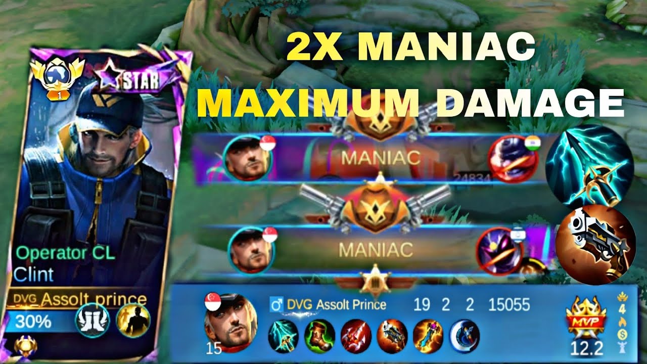 GLOBAL CLINT HIDDEN SKILLS SHOWTIME. 2X MANIAC HEAVY DOMINATING KIILS 😈💯