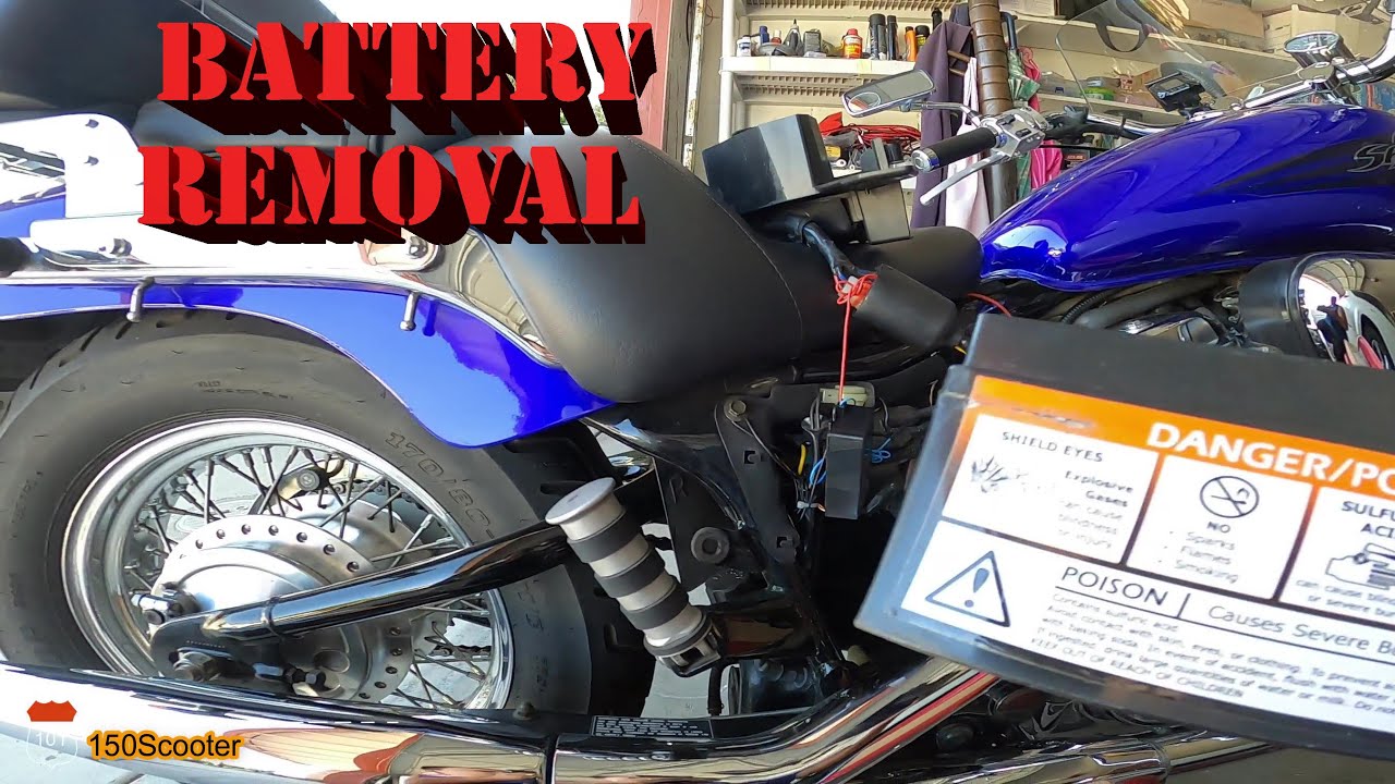 Honda Shadow VLX 600 Battery Removal | 150Scooter