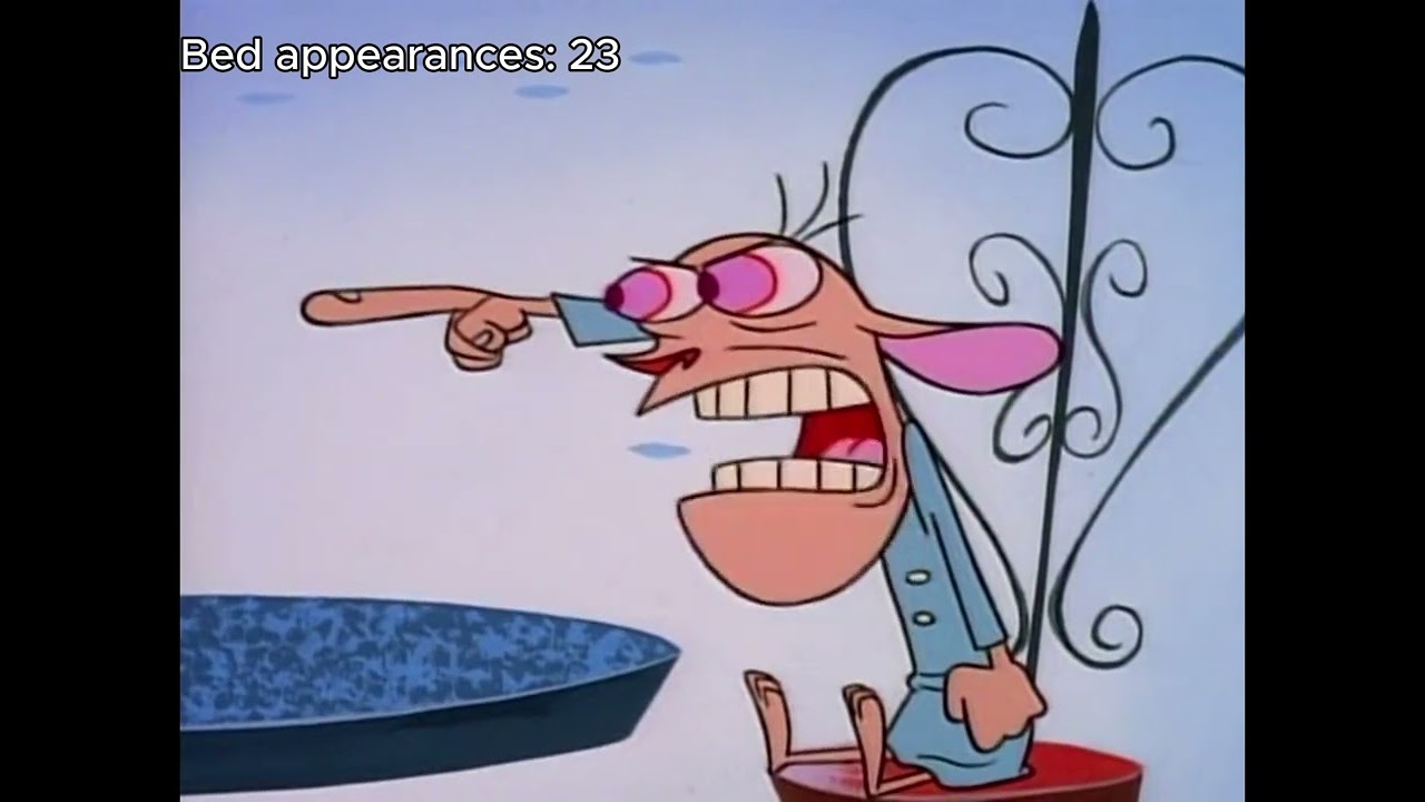 Ren & Stimpy but I counted every time a bed appears on screen