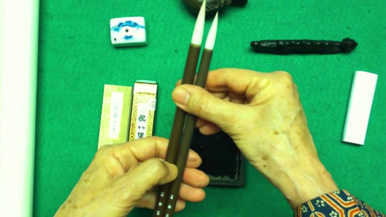 Sumi painting supplies and demo