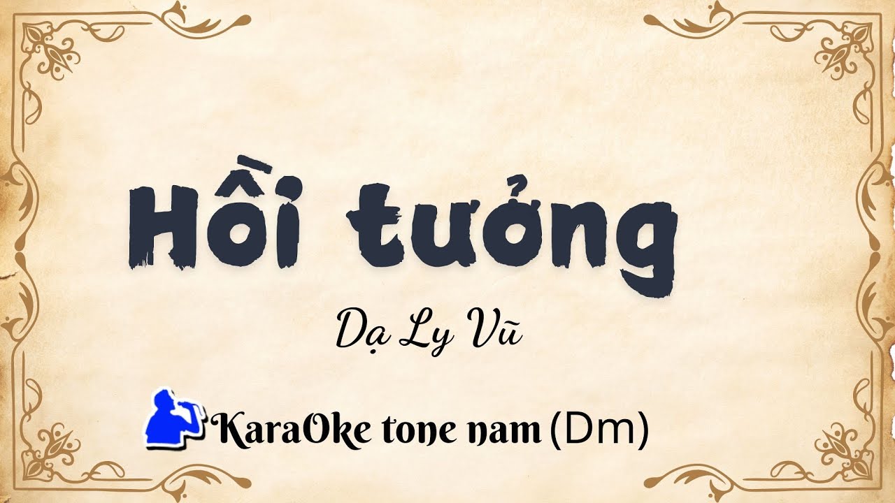 Hồi tưởng | Tone nam (Dm)  | Nhạc xưa karaoke
