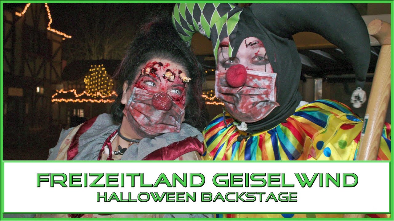 Freizeit-Land Geiselwind: Halloween Backstage Wir werden Horrorclown im Freizeitpark Freizeitland