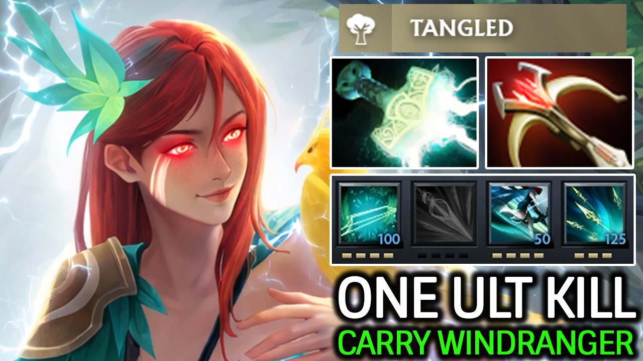 Carry Windranger One ULT Kill – First Item Mjollnir Dota 2