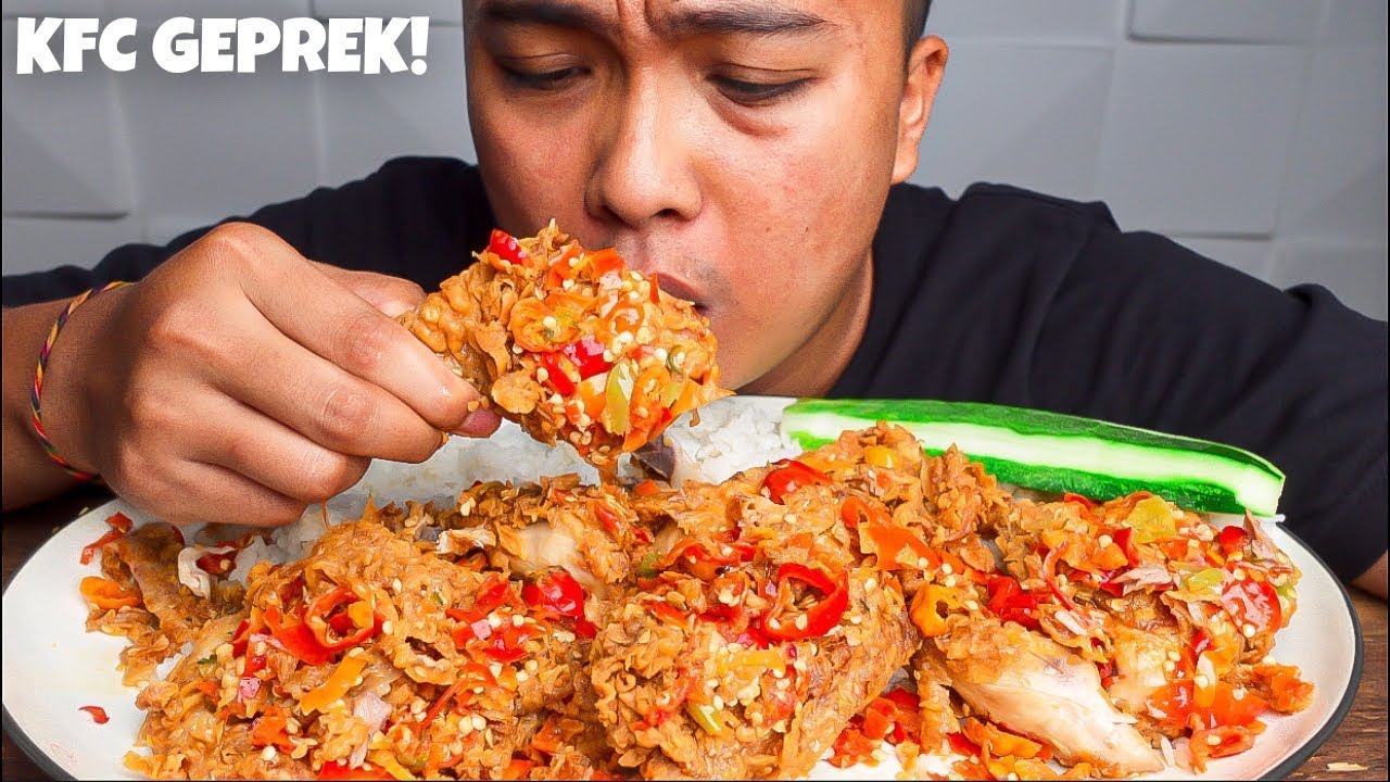 MUKBANG AYAM GEPREK KFC CABE RAWIT DOMBA! MUKBANG MAKAN PEDAS #madukorat
