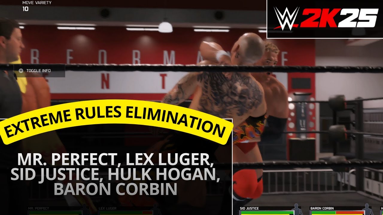 WWE 2K25 – Mr. Perfect vs Lex Luger vs Sid Justice vs Hulk Hogan (Extreme Rules Elimination)
