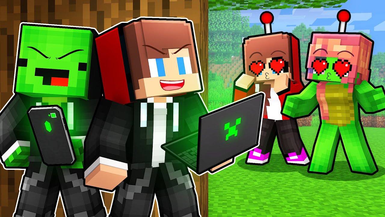 JJ and Mikey HACKED Into The Girls MINDS To Make Them Fall In Love - Maizen Minecraft Animation