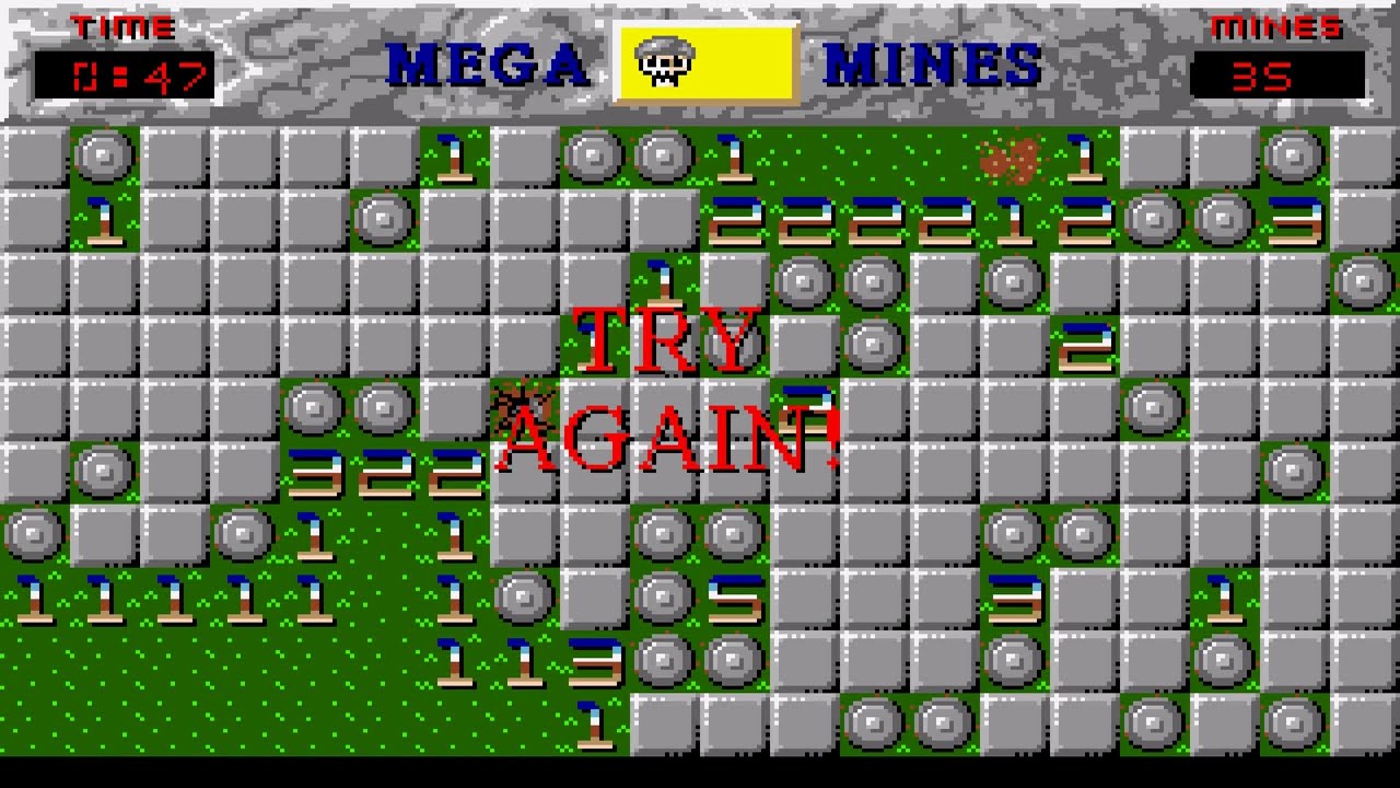 ATARI ST Mega Mines MEGAMINES demo playable MINESWEEPER MINE SWEEPER 1996999 Software SW