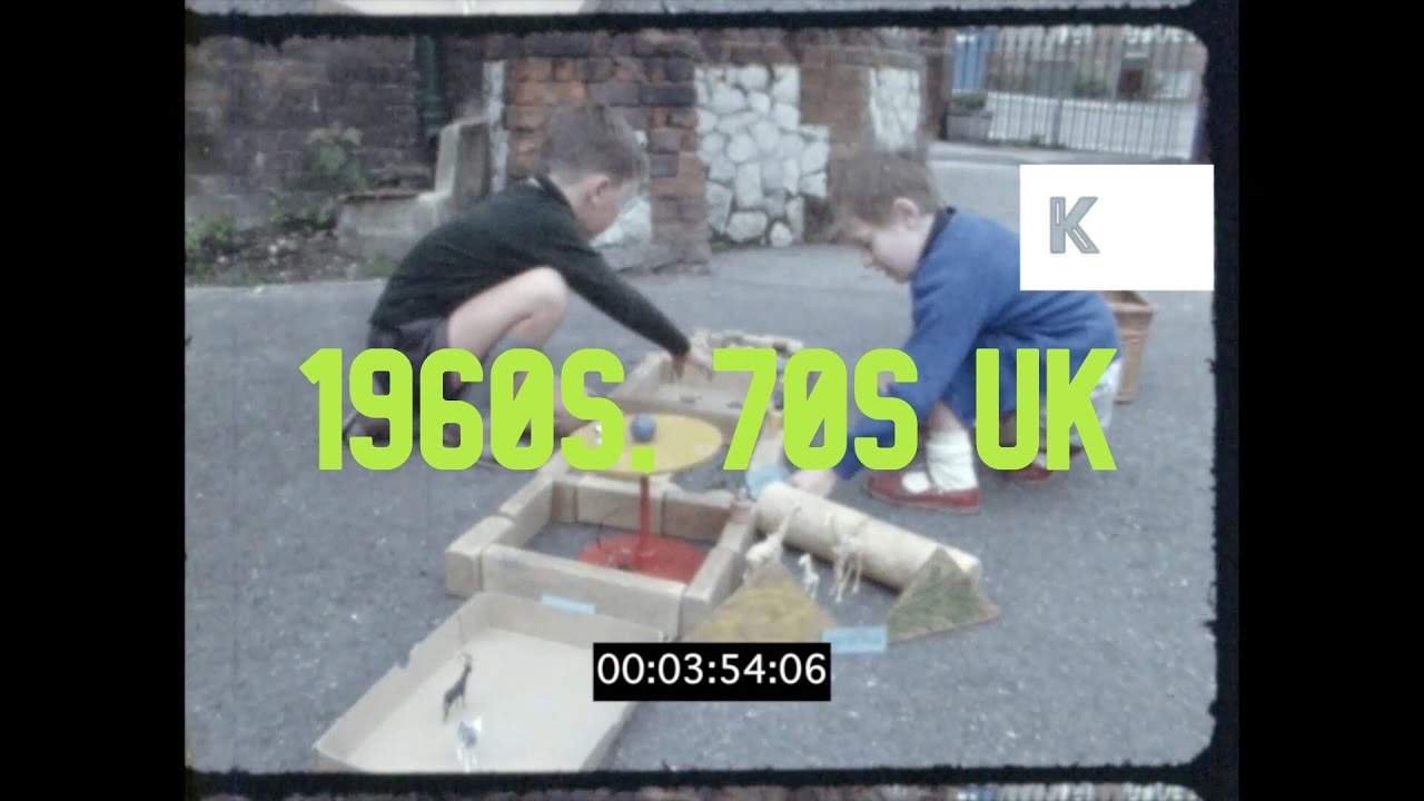 1960s, 1970s UK, Primary School, Playground, Schoolchildren, 16mm