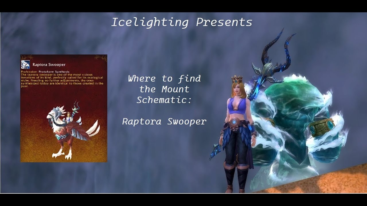Raptora Swooper - Mount Schematic - Chamber of Shaping - Zereth Mortis- Craftable Mount- Shadowlands