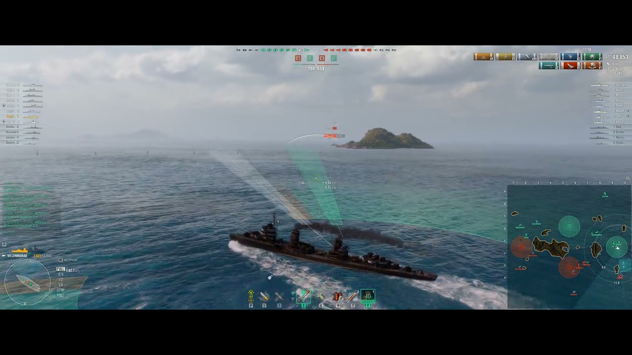 World of Warships Replay #Leningrad: [ schnell unterwegs und ballern... ]