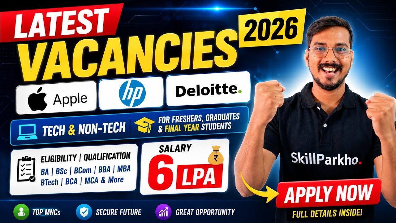 Apple, HP, Deloitte & CitiBank Hiring 2026 🚀 Freshers & 0-2 Years | Off Campus Jobs