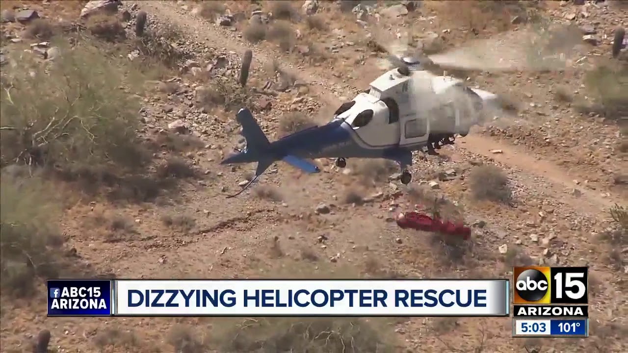 Rescue method for spinning hiker coming under fire