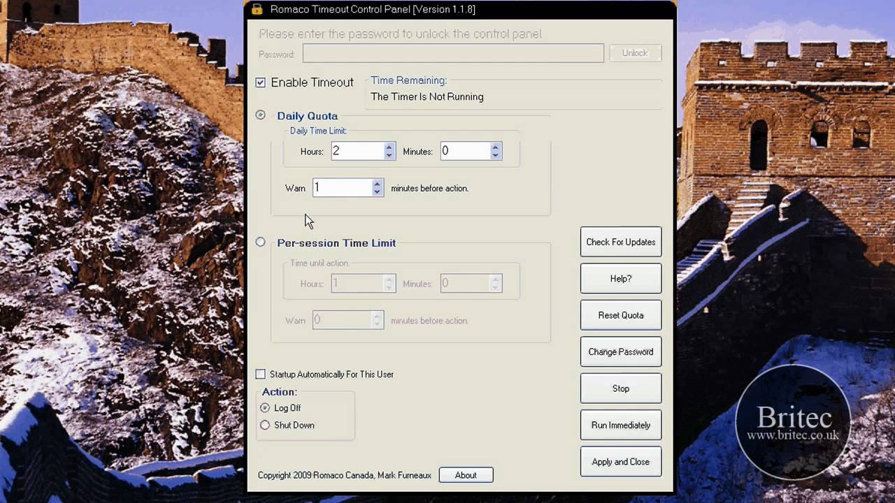 Romaco Timeout: Free Software to Limit Your Kids Online Time by Britec