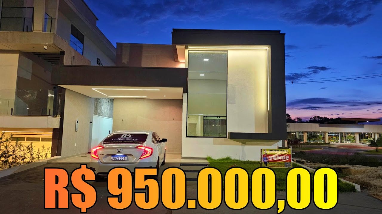 Vivenda das Marinas, Casa nova com 3 suites, sala com pé-direito alto, lazer piscina e churrasqueira