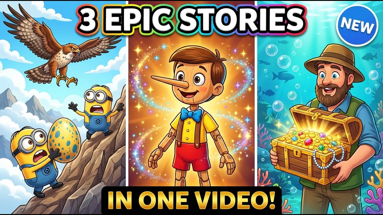 🌈 3-in-1 Cartoon Adventure Compilation | Epic Stories for Kids! ✨