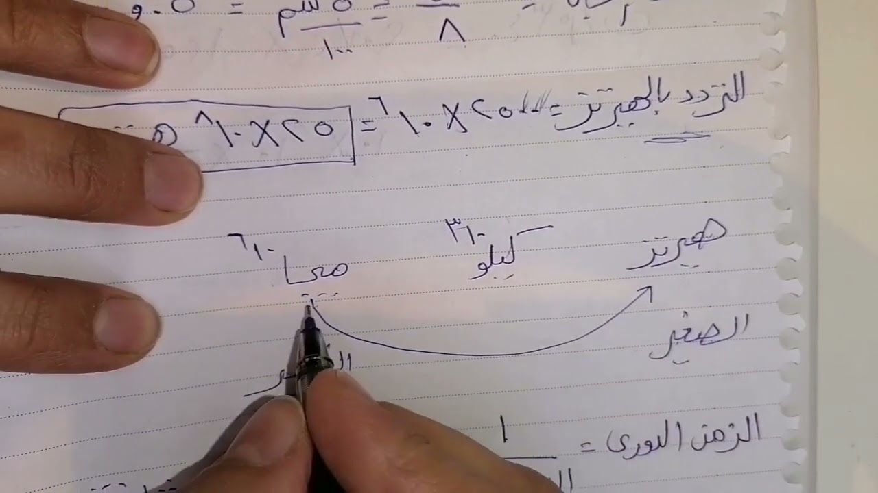 حل كل مسائل وافكار ورسومات درس الحركة الموجية للصف الثاني الإعدادي ٢٠٢٢