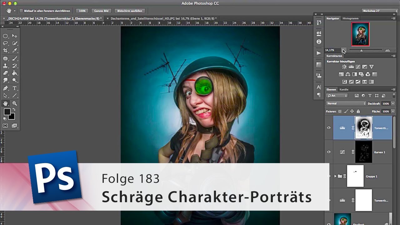 Schräge Charakter-Porträts - Die Photoshop-Profis - Folge 183