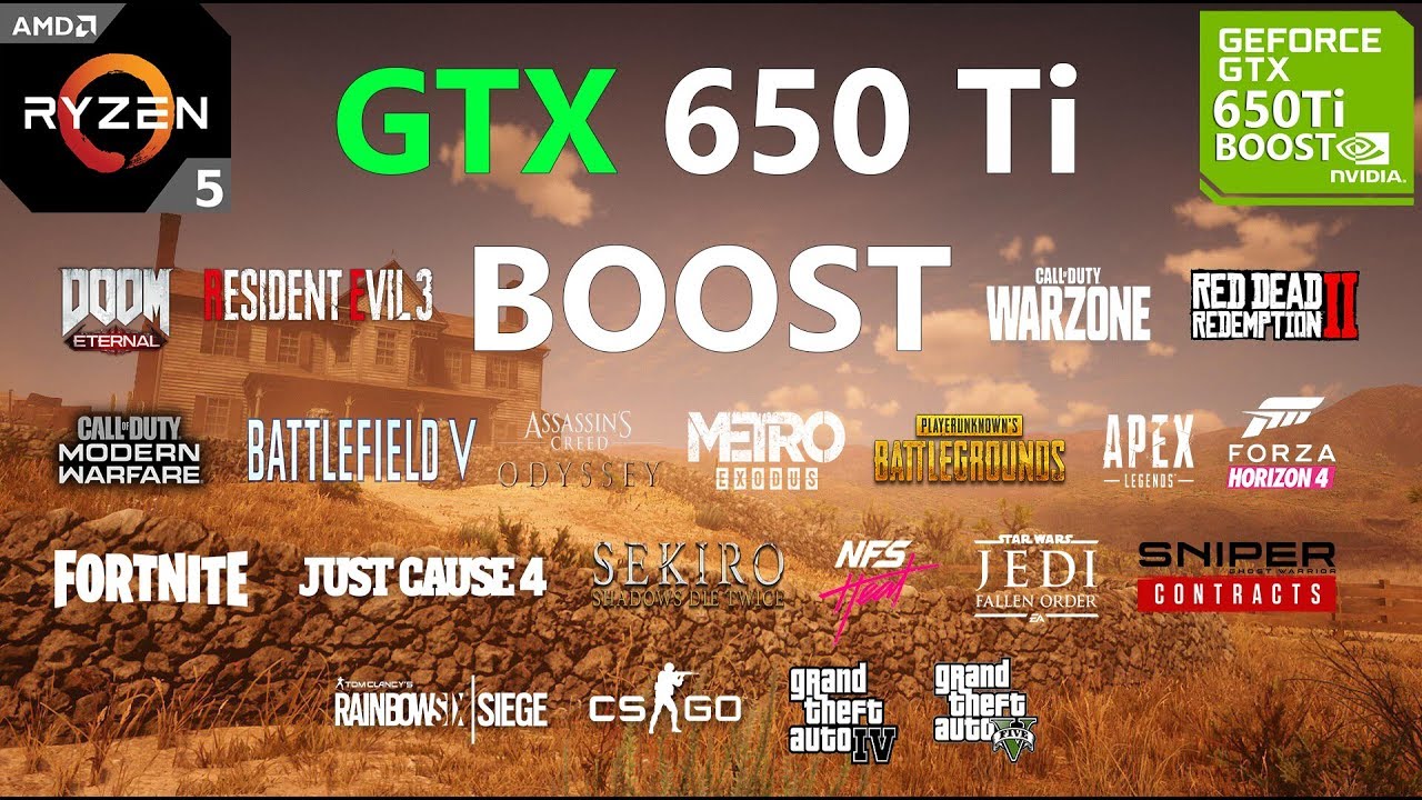 GTX 650 Ti BOOST Test in 22 Games in 2020
