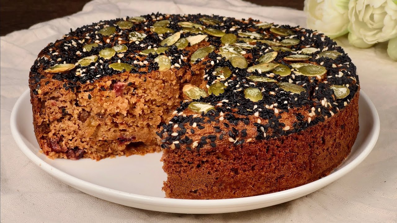 Никакой муки и сахара! Овсянка, яблоко и банан! Мой любимый овсяный пирог за 15 минут!