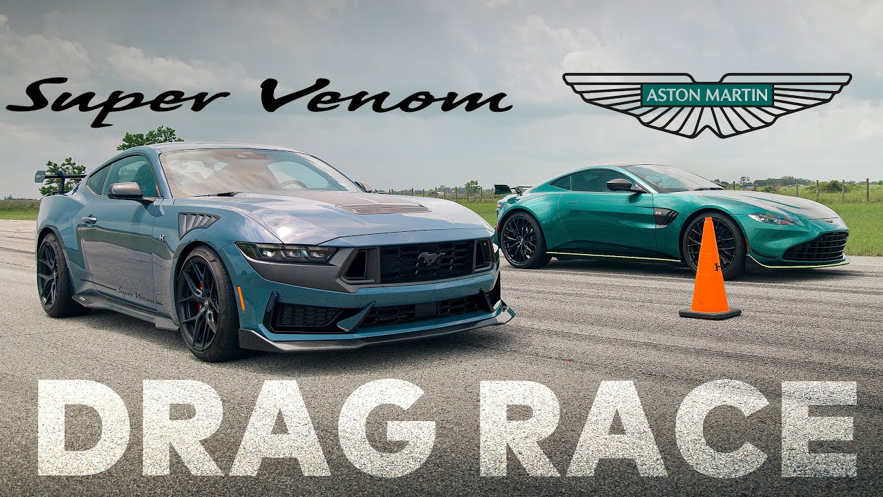 Ford Mustang Dark Horse vs. Aston Martin Vantage | Supercharged 850 HP Super Venom Upgrade