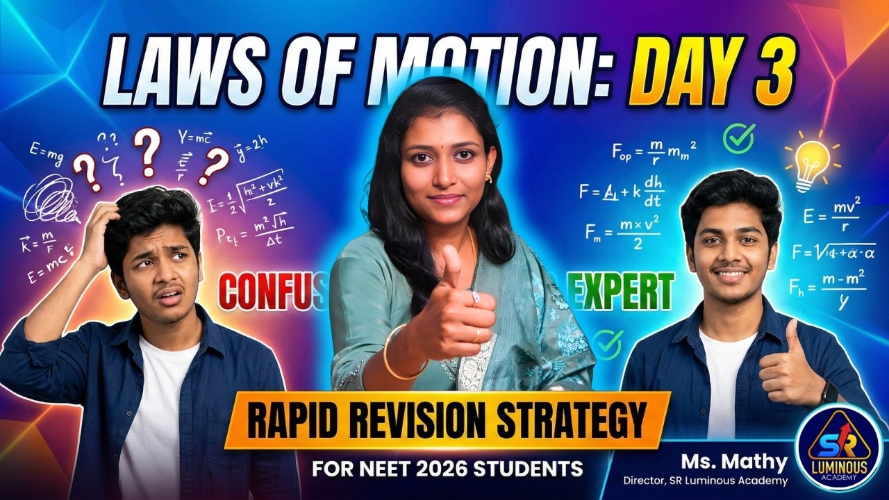 LIVE 🔴 Laws of Motion: Day 3 | From Confused to Expert in 1 Session! 🚀 NEET 2026 | Ms. Mathy