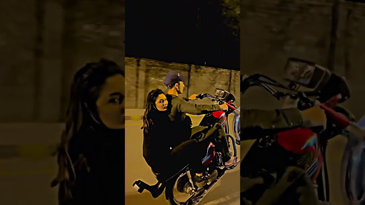 bike wheeling with girl Pakistan #new #onewheeling #stunt
