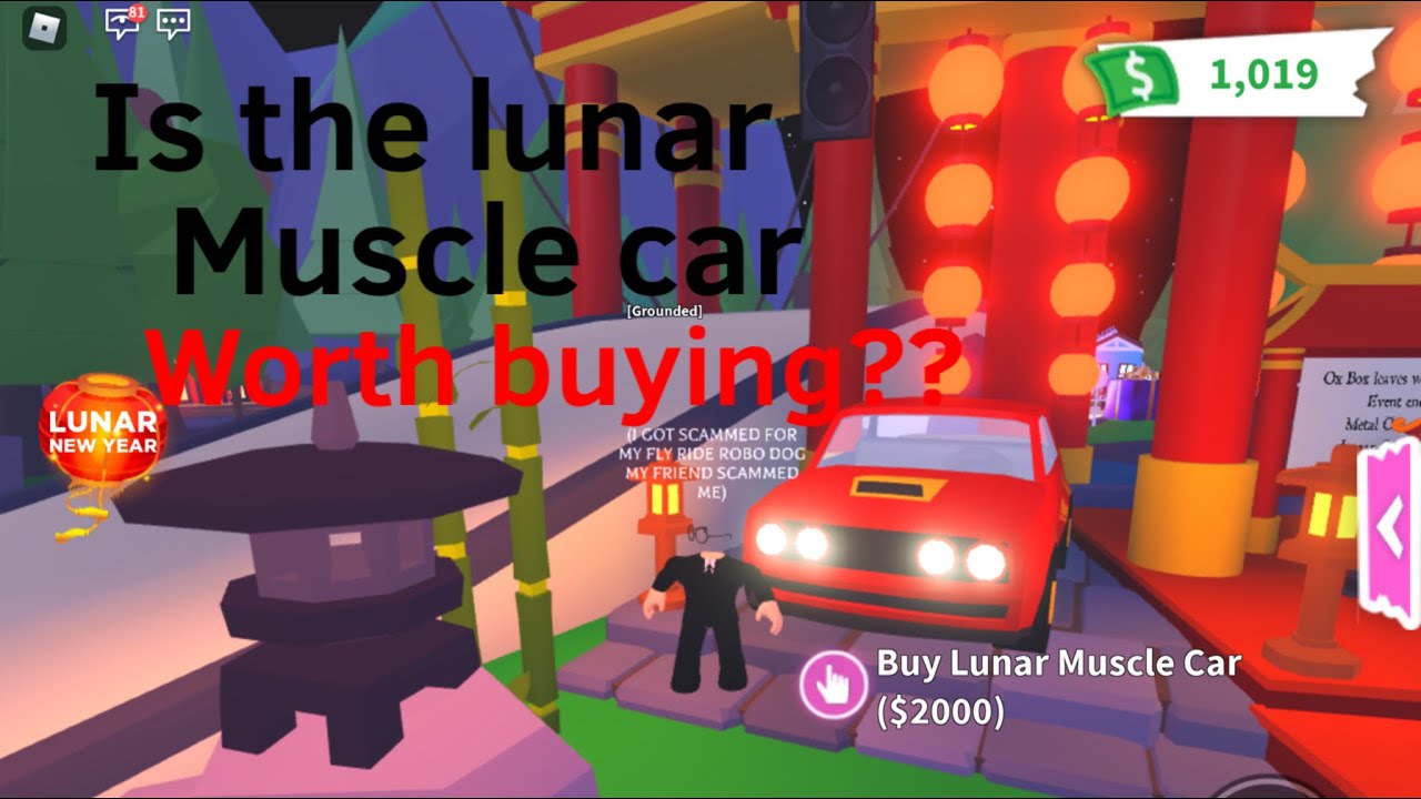 Buying the lunar muscle car in adopt me || Best car in game??