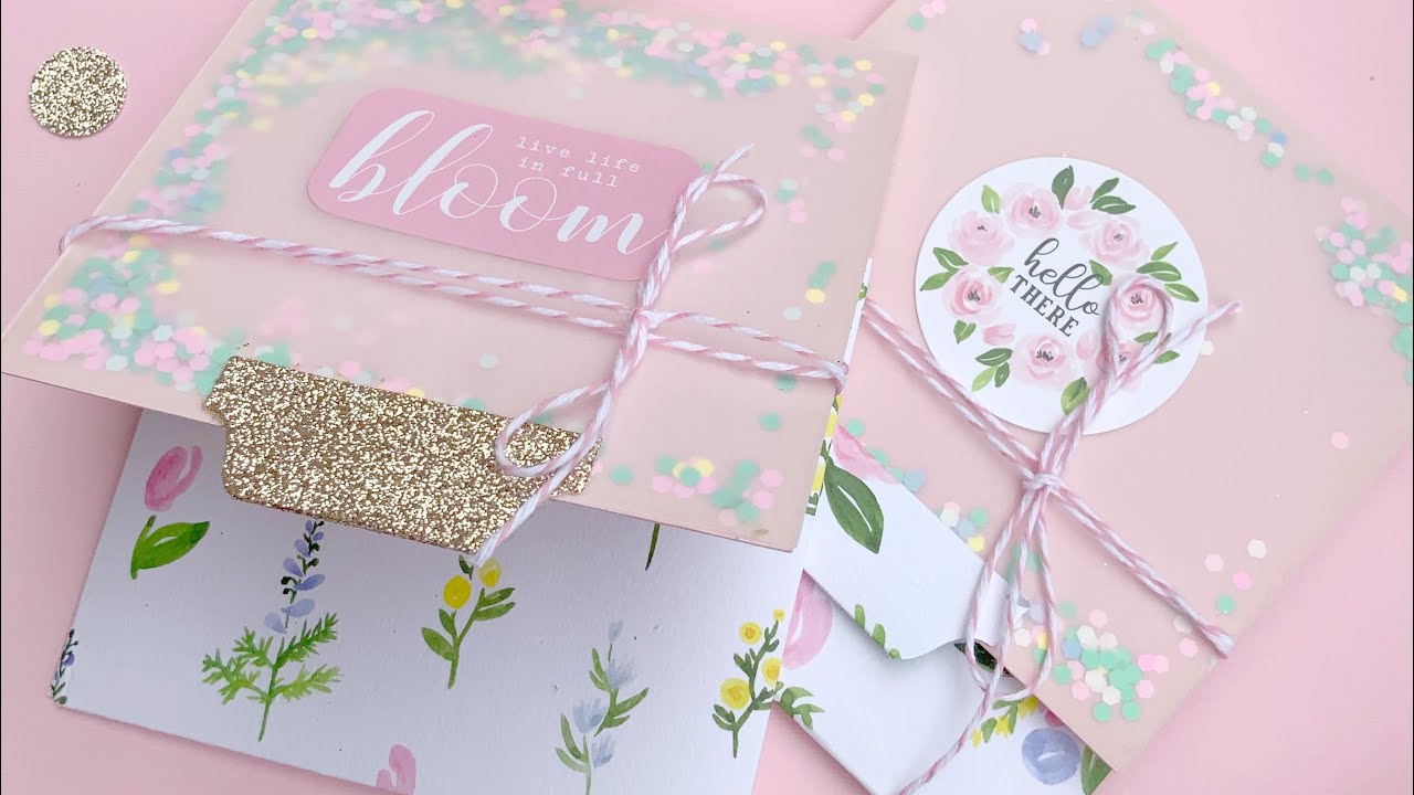 DIY Shaker Gift Pouch |Snail Mail |Flat mail Ideas | Hot Chocolate Pouch