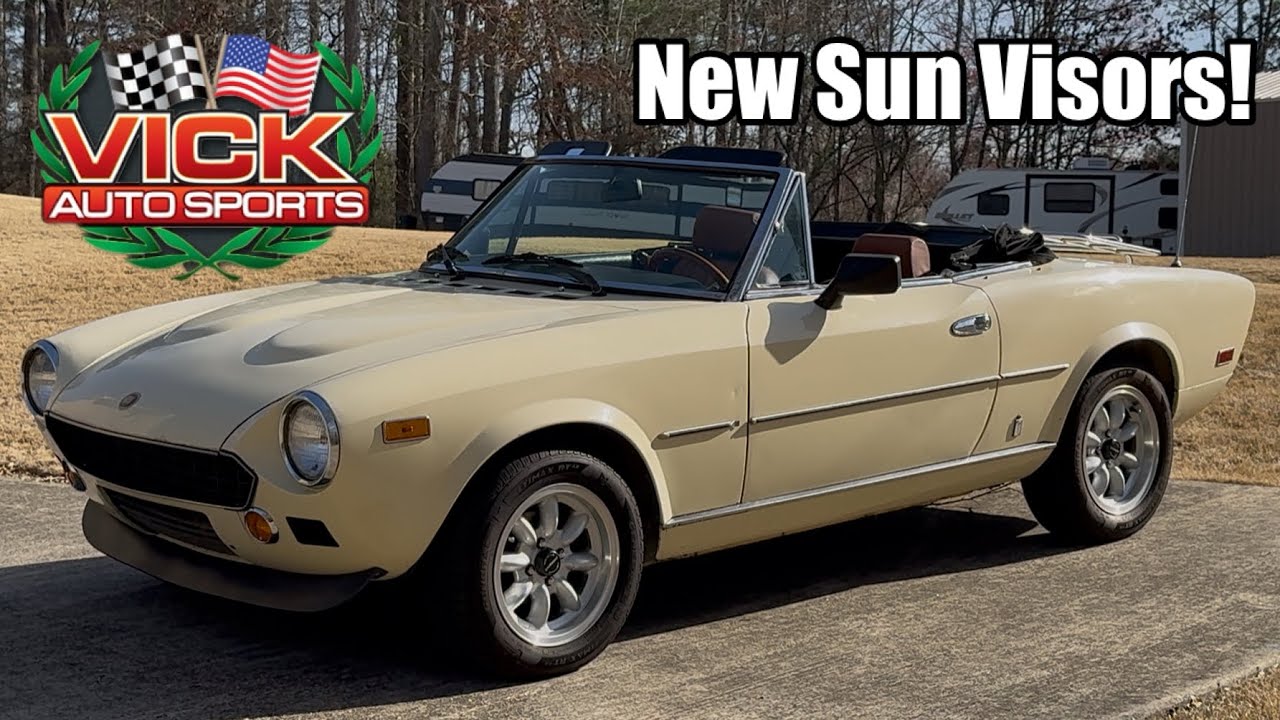 Vick Autosports Sun Visor Install - &lsquo;79 Fiat 124 Spider 2000