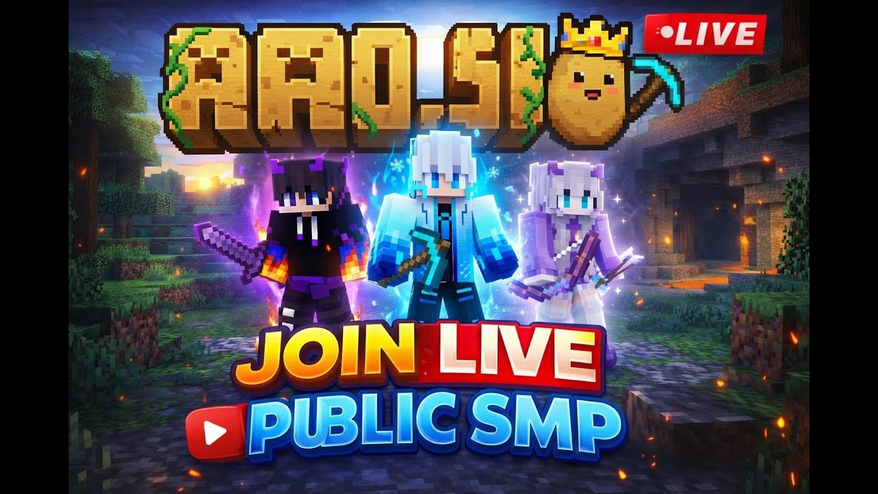 minecraft live aloosmp live public smp