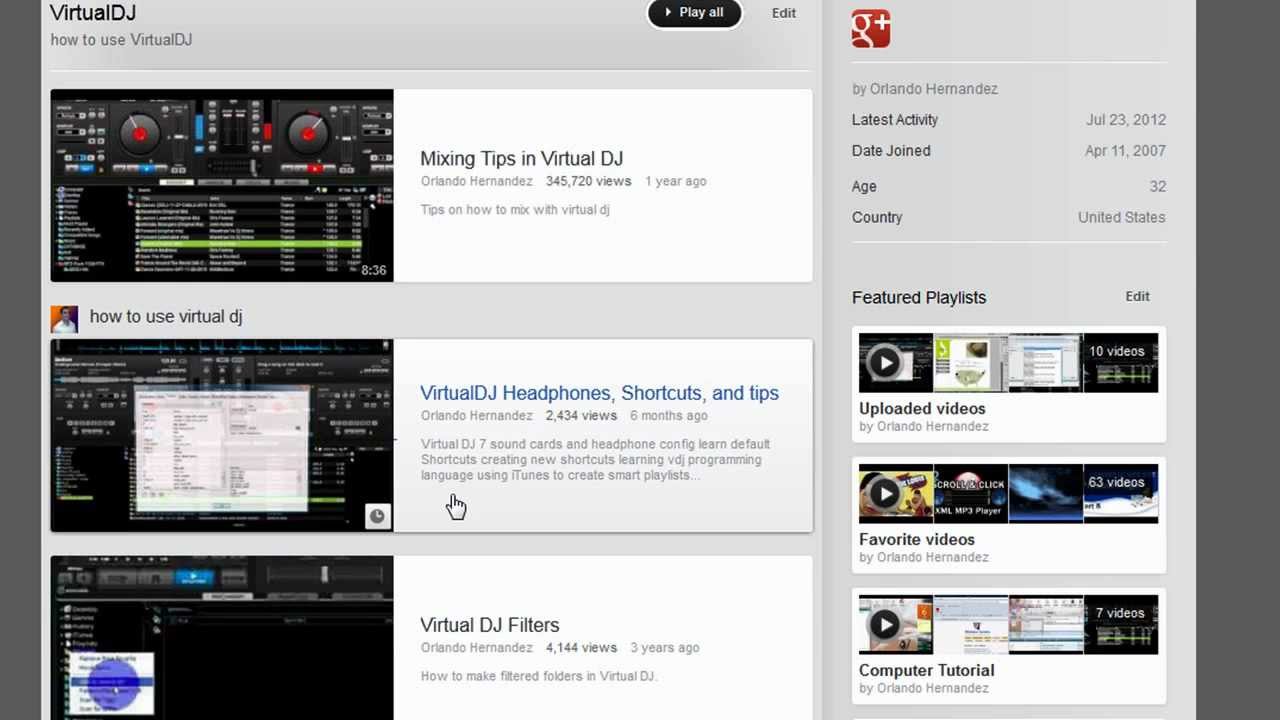Virtual DJ using videos   visualization and dual monitors