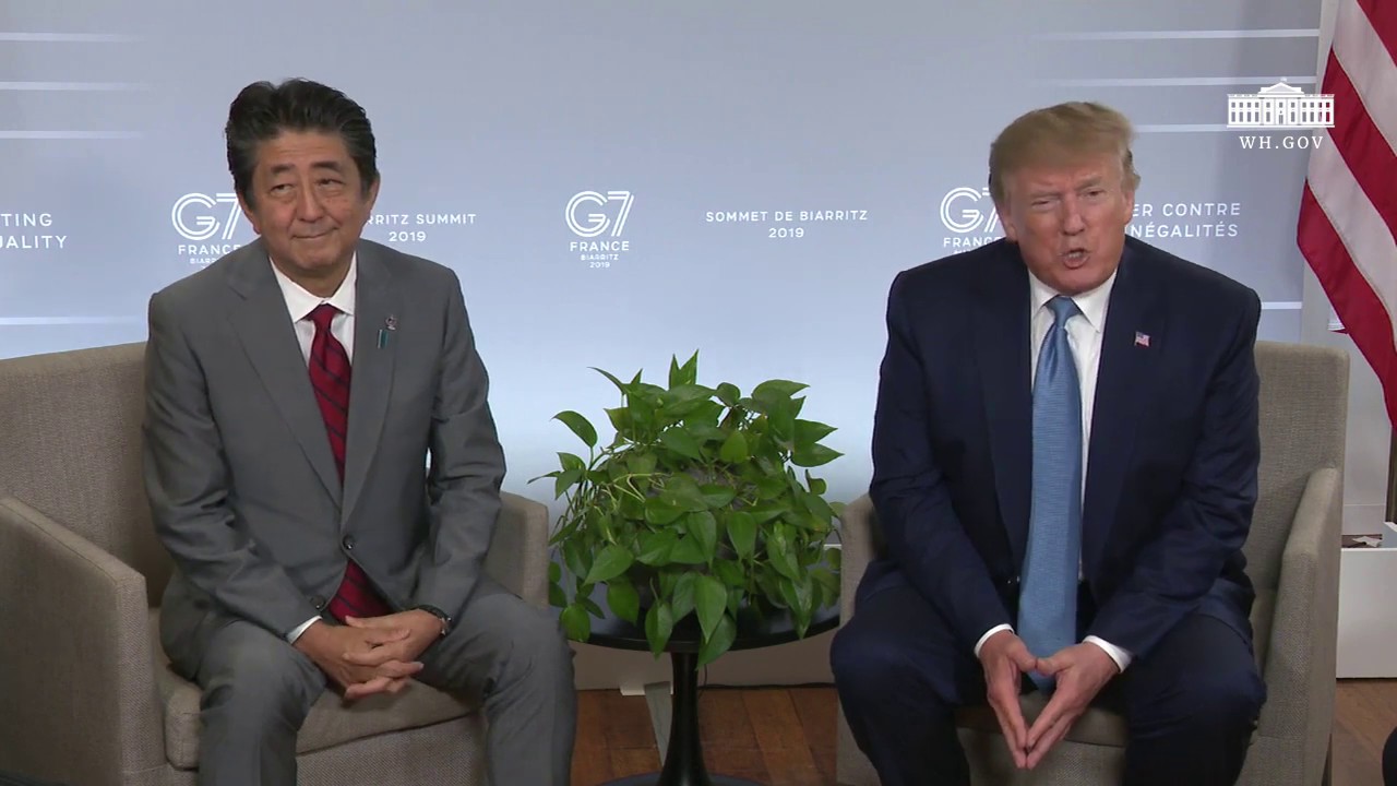 President Trump Participates in a Second Bilateral Meeting with the Prime Minister of Japan