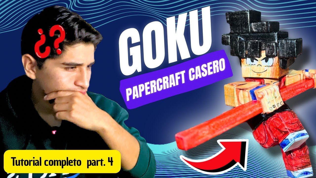Minecraft Papercraft: parte final cómo hacer a Goku con más de 20 articulaciones | Tutorial completo