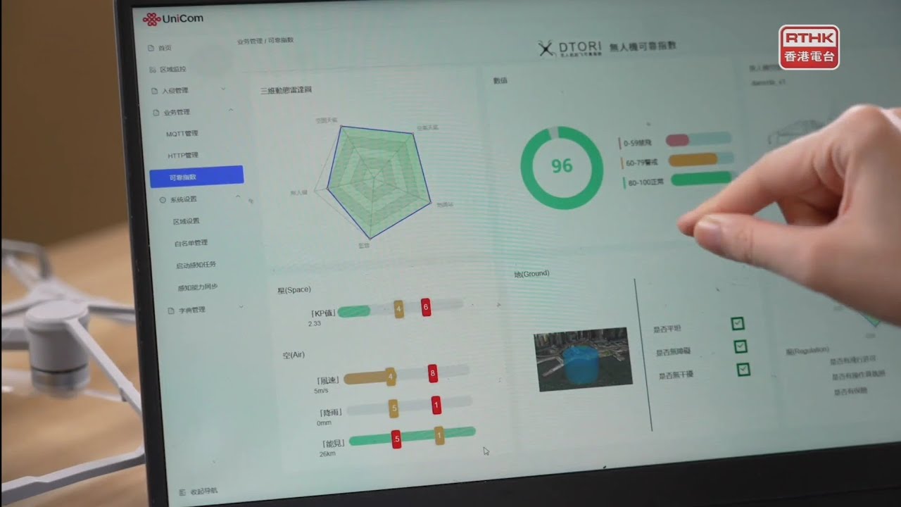 RTHK 香港低空經濟監管沙盒 - 無人機起飛可靠指數 14102025