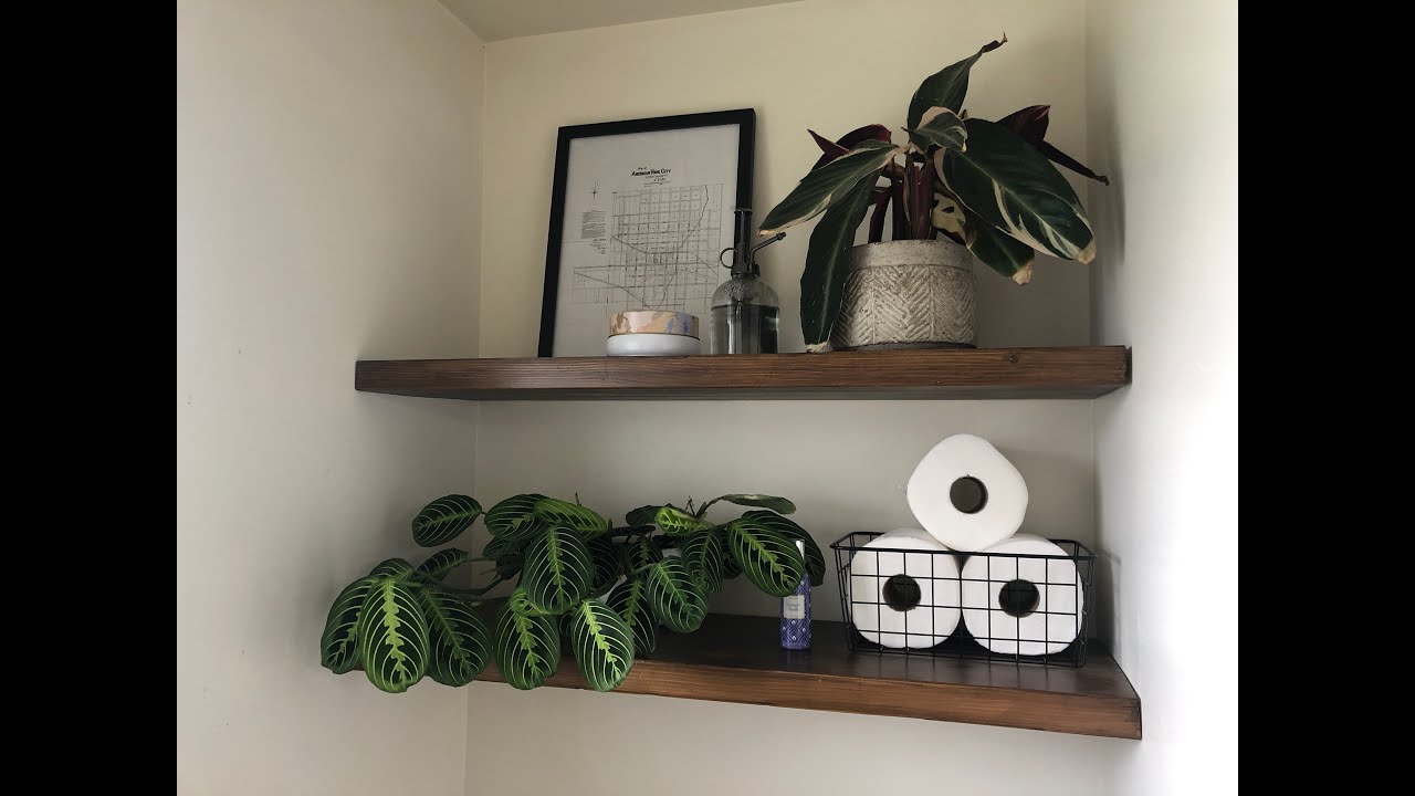 DIY Floating Shelves (Above Bathroom Toilet)