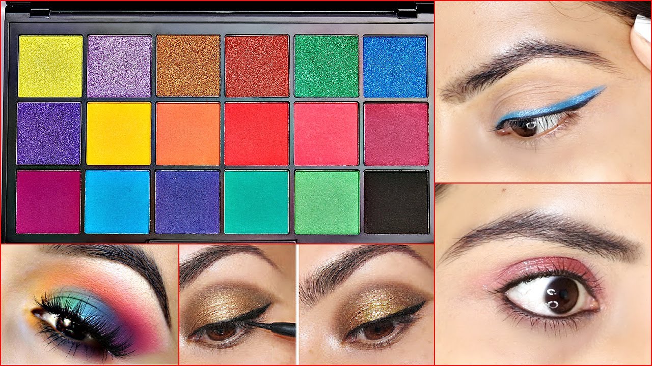 NO BRUSHES! #5 Different Style Eye Makeup Tutorial for Beginners बिना ब्रशेस के मेकअप कैसे करेंं ?😳