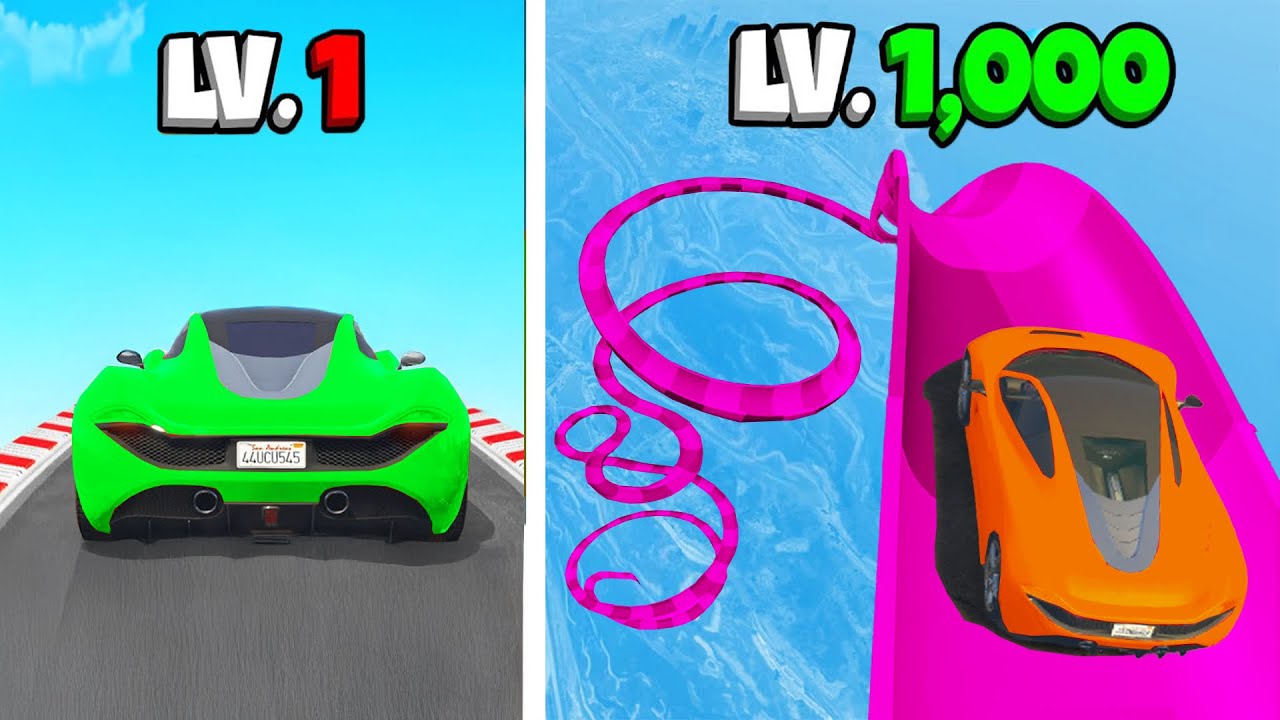 Level 1 vs Level 1000 MEGARAMP  in GTA 5!