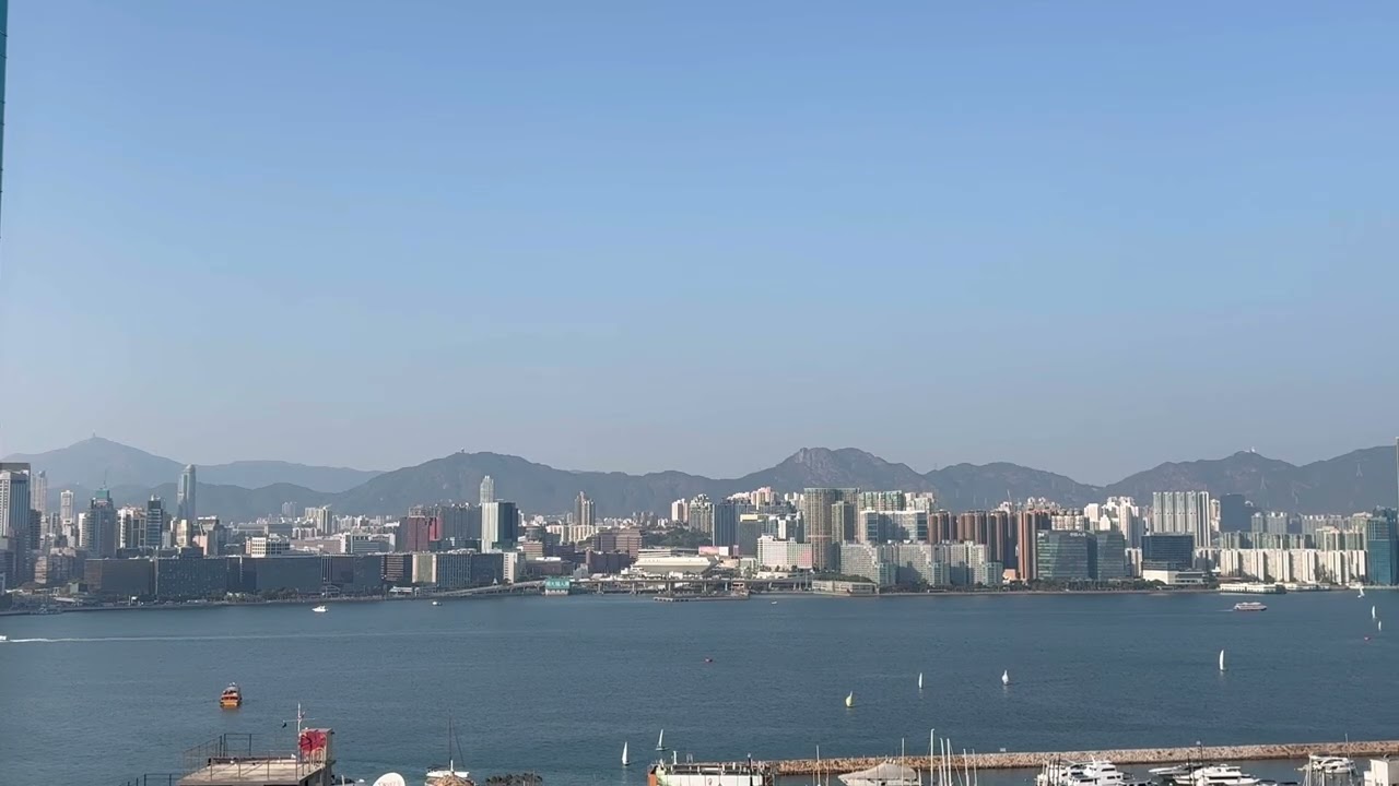 CHILL WITH ME | VIEW OF HONG KONG VICTORIA HARBOUR | 4K | BACKGROUND MUSIC