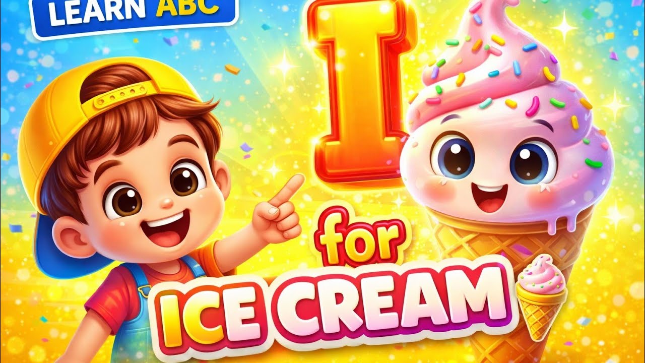 👉 I for Ice Cream 🍦 | Learn Alphabet I | Fun ABC Song for Kids | 3D Cartoon